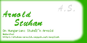 arnold stuhan business card